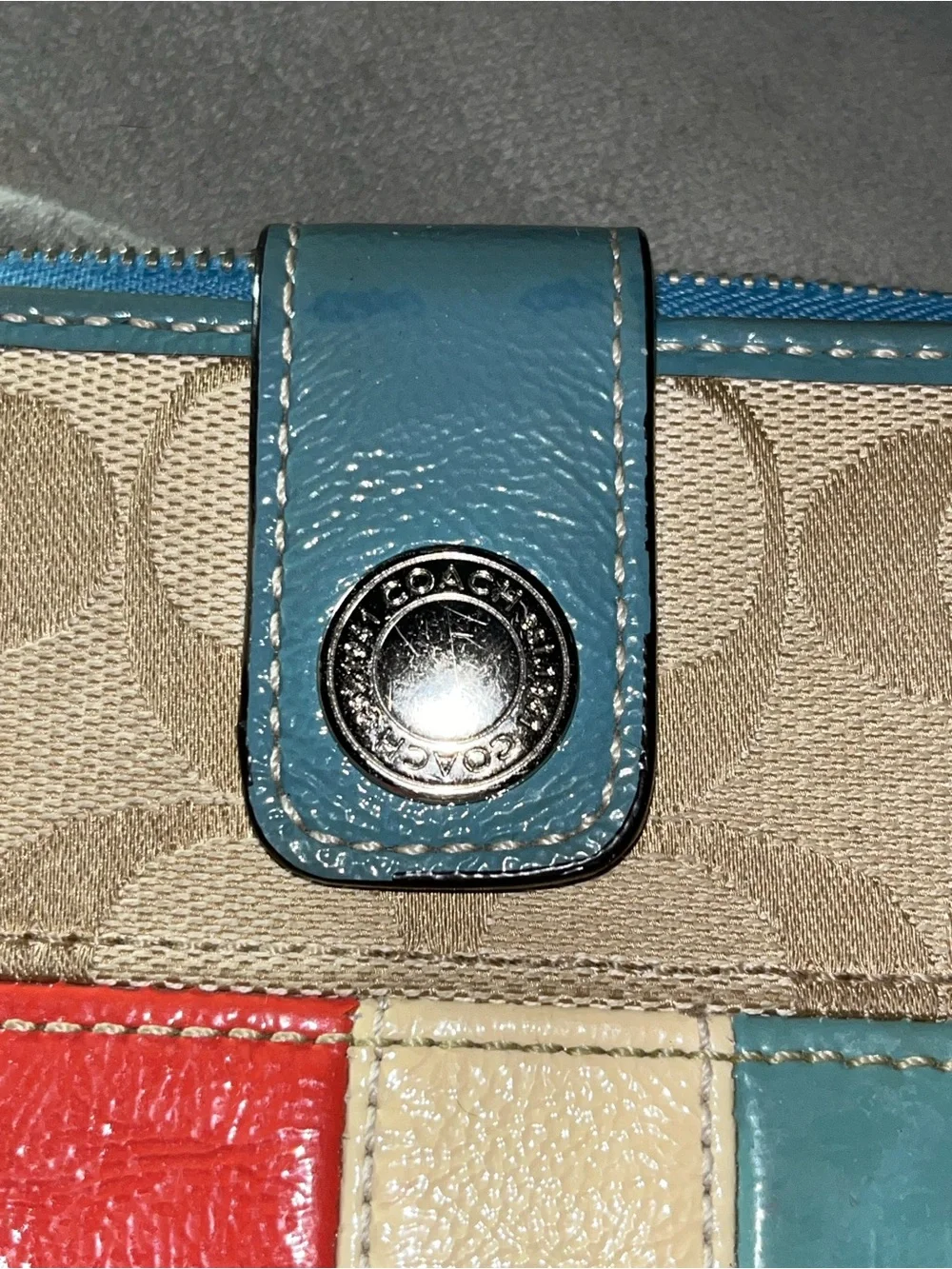 Coach Vintage Signature Color Block Wallet